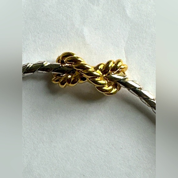 80s Anne Klein Vintage Two Tone Chunky Chain Necklace - Picture 4 of 8